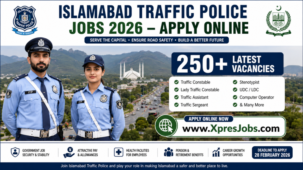 Islamabad Traffic Police Jobs 2026 – Apply Online 250+ Latest Vacancies