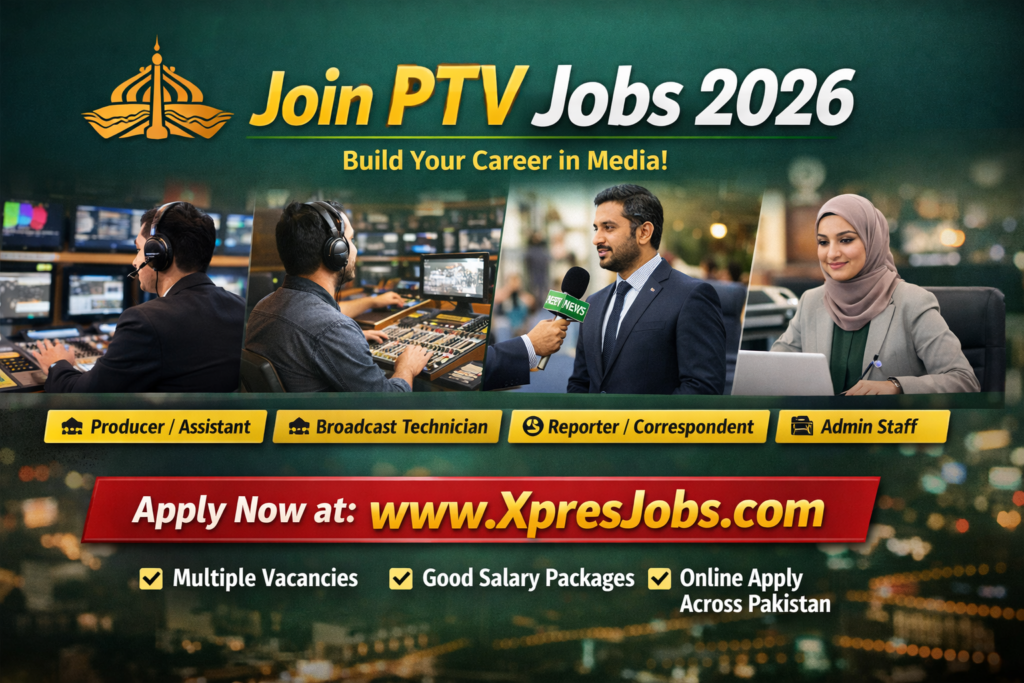 Join PTV Jobs 2026 – Apply Online for Pakistan Television Careers