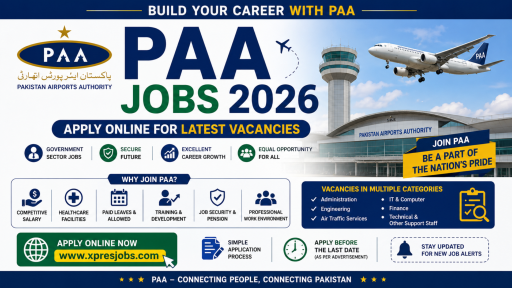 Join Pakistan Airports Authority PAA Jobs 2026 – Apply Online for Latest Vacancies