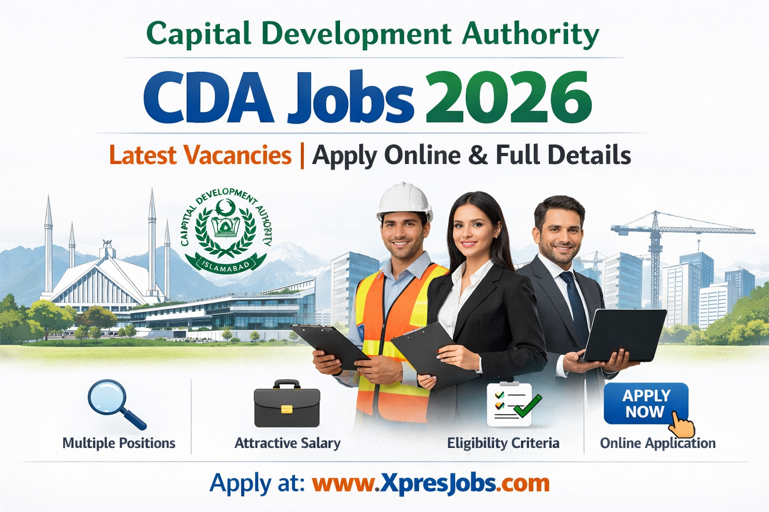 Capital Development Authority CDA Jobs 2026 – Latest Vacancies | Apply Online & Full Details