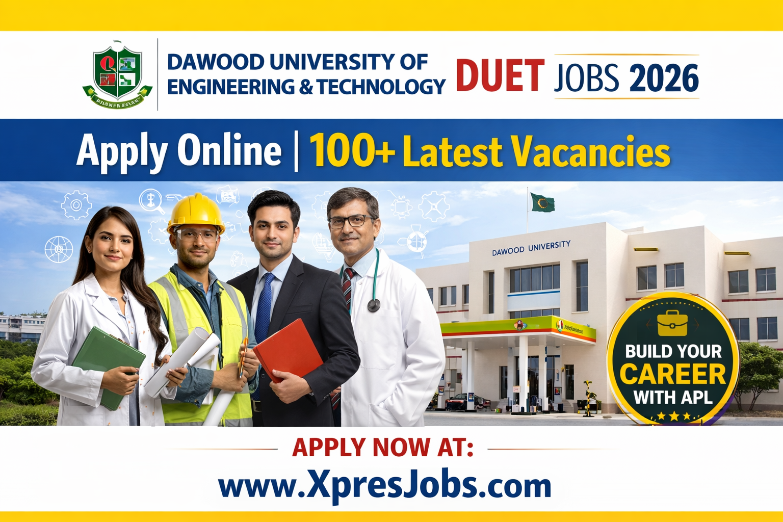 Dawood University of Engineering & Technology DUET Jobs 2026 – Apply Online | 100+ Latest Vacancies